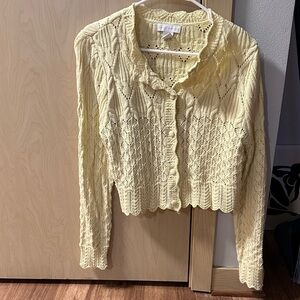 Yellow Knit Cardigan